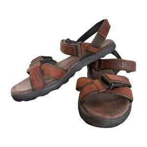 Timberland Leather Sandals Womens Size 10 Brown Outdoor Hiking Sport Sandals